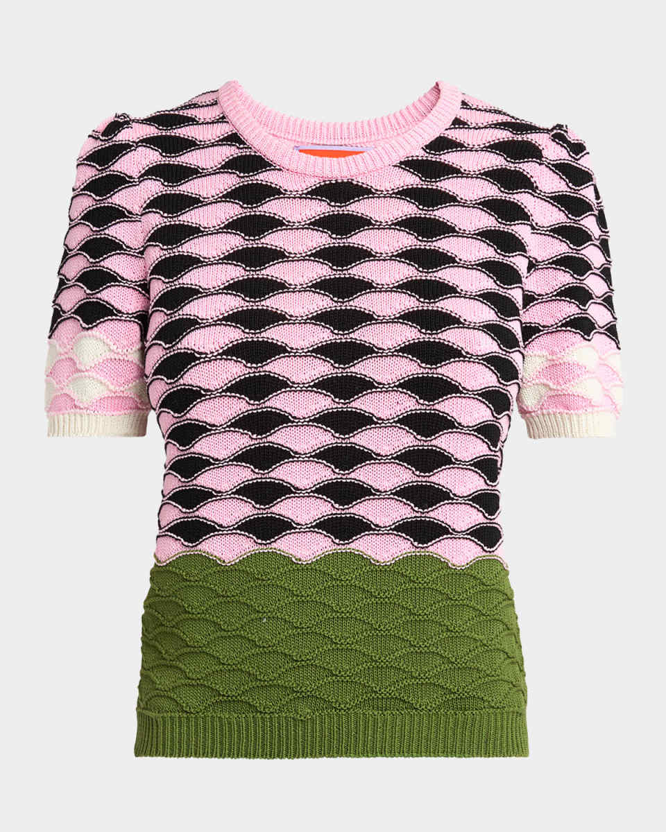 Sunset Colorblocked Knit Tee